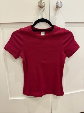 Flore Flore Car Tee in Cherry - Brand New